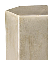 Porto Large Taupe Ceramic Mid Century Modern Side Table Side Tables LOOMLAN By Jamie Young