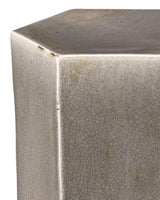 Porto Small Grey Ceramic Mid Century Modern Side Table Side Tables LOOMLAN By Jamie Young