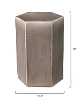 Porto Small Grey Ceramic Mid Century Modern Side Table Side Tables LOOMLAN By Jamie Young