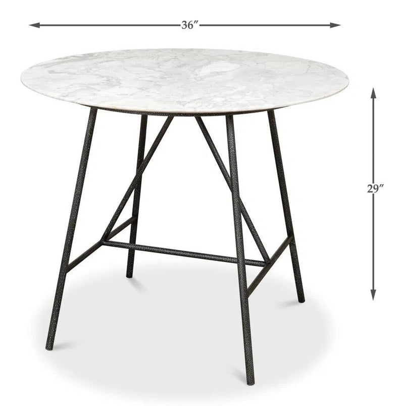 Portofino Round Cafe Bistro Table Dining Tables LOOMLAN By Sarreid