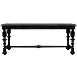 Portuguese Black Dining Table Carved Wood Dining Tables LOOMLAN By Noir