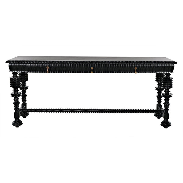 Portuguese Console, Hand Rubbed Black Console Tables LOOMLAN By Noir