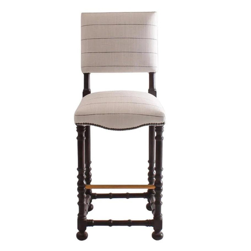 Portuguese Textile Upholstered Barstool Bar Stools LOOMLAN By Peninsula Home