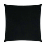 Posh Duo Black Solid Black Large Throw Pillow With Insert Throw Pillows LOOMLAN By D.V. Kap