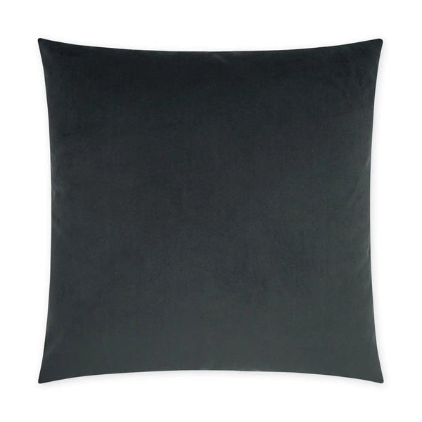 Posh Duo Charcoal Grey Throw Pillow With Insert Throw Pillows LOOMLAN By D.V. Kap