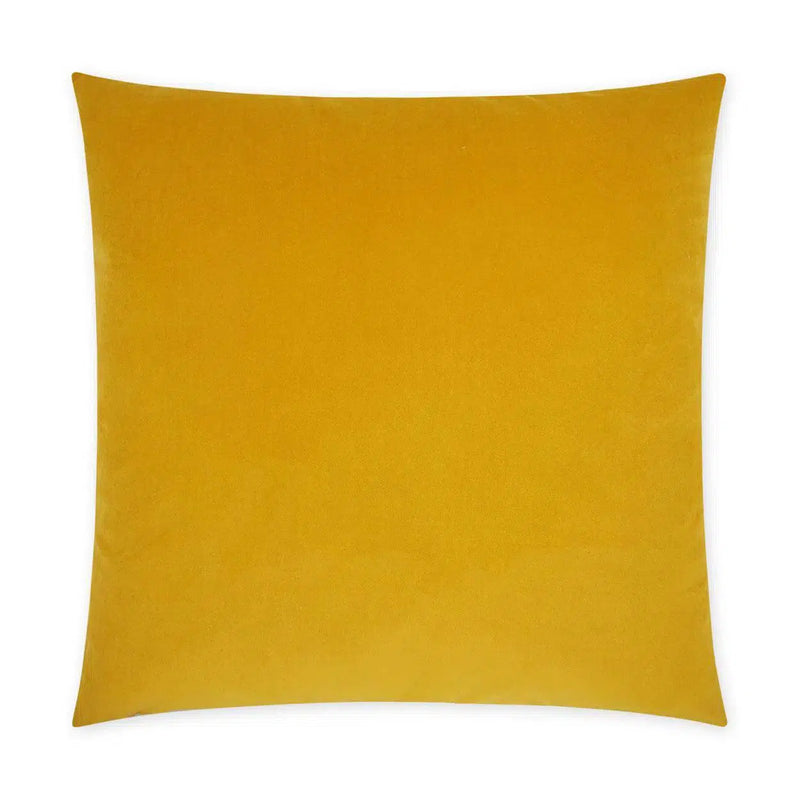 Posh Duo Mustard Solid Yellow Large Throw Pillow With Insert Throw Pillows LOOMLAN By D.V. Kap