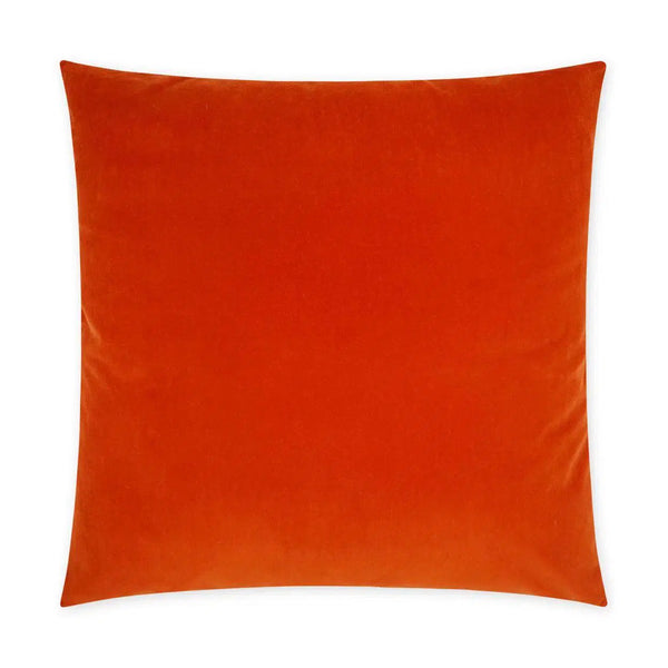 Posh Duo Orange Solid Orange Large Throw Pillow With Insert Throw Pillows LOOMLAN By D.V. Kap