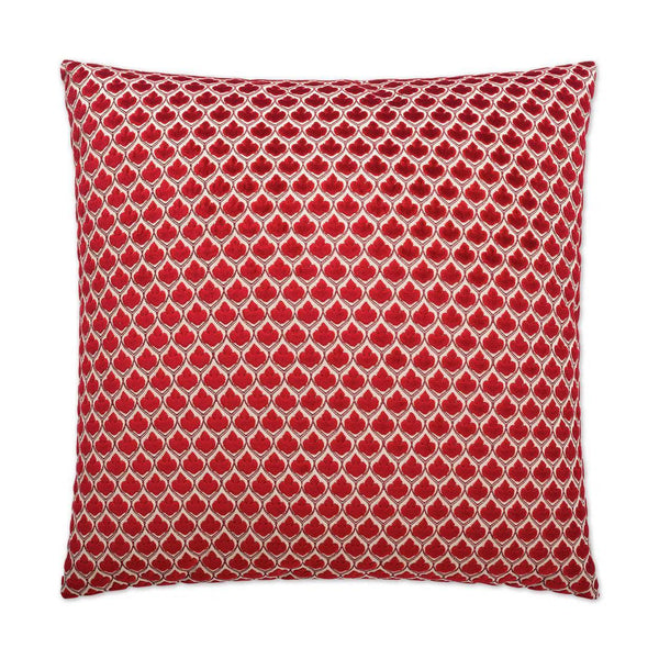 Posh Red Throw Pillow With Insert Throw Pillows LOOMLAN By D.V. Kap