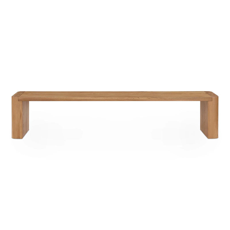 Post Wood Large Dining Bench Dining Benches LOOMLAN By Moe's Home