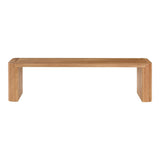 Post Wood Small Dining Bench Dining Benches LOOMLAN By Moe's Home