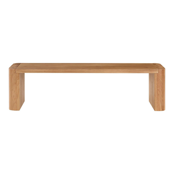 Post Wood Small Dining Bench Dining Benches LOOMLAN By Moe's Home