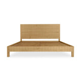 Povera Natural Wood Bed Beds LOOMLAN By Moe's Home