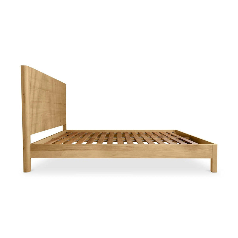 Povera Natural Wood Bed Beds LOOMLAN By Moe's Home