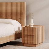 Povera Natural Wood Bed Beds LOOMLAN By Moe's Home