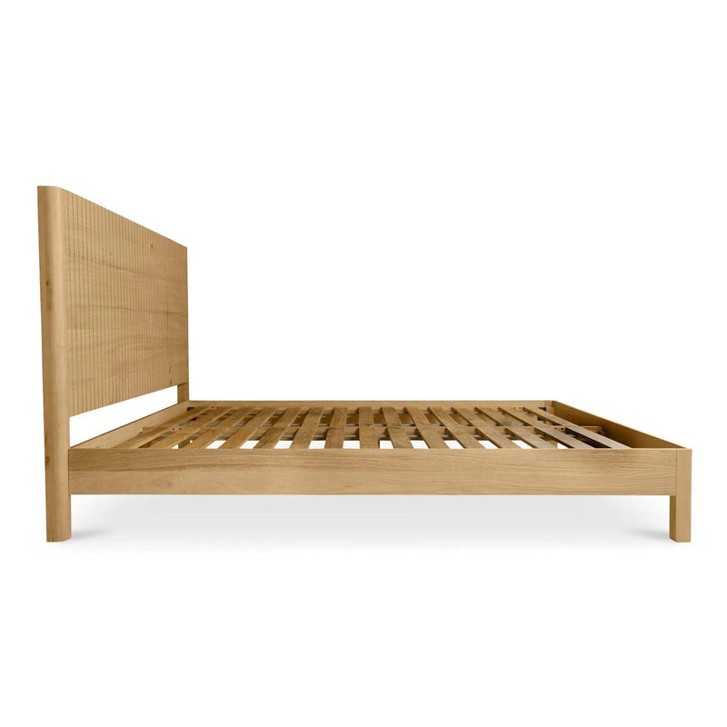 Povera Natural Wood Bed Beds LOOMLAN By Moe's Home