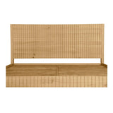 Povera Natural Wood Bed Beds LOOMLAN By Moe's Home