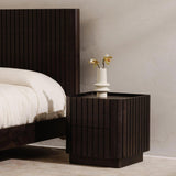 Povera Wood Black Bed Beds LOOMLAN By Moe's Home