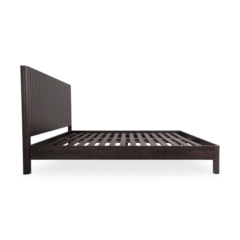 Povera Wood Black Bed Beds LOOMLAN By Moe's Home