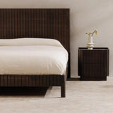 Povera Wood Black Bed Beds LOOMLAN By Moe's Home