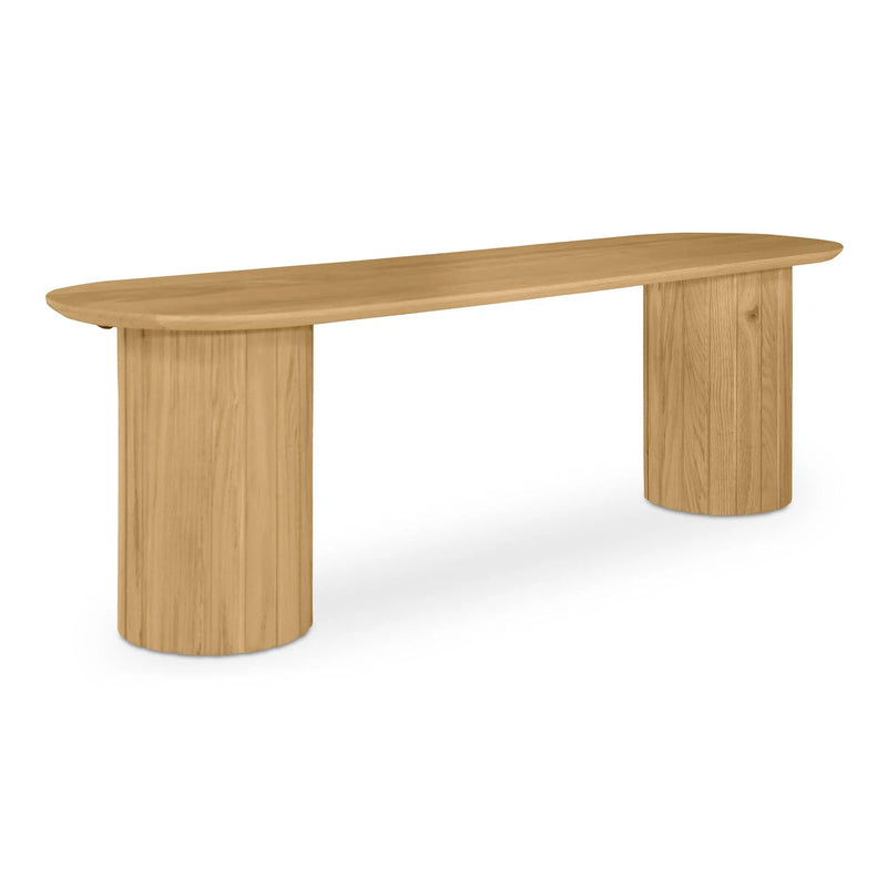 Povera Wood Dining Bench Dining Benches LOOMLAN By Moe's Home