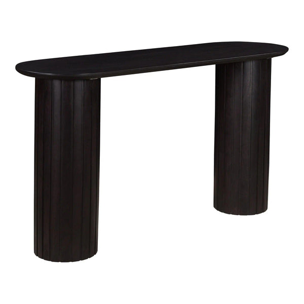 Povera Wood Oval Console Table Console Tables LOOMLAN By Moe's Home