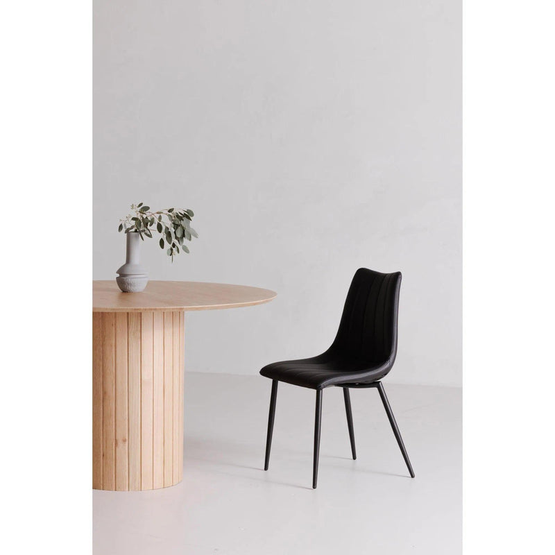 Povera Wood Round Dining Table Dining Tables LOOMLAN By Moe's Home