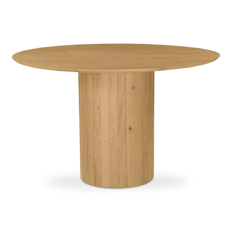 Povera Wood Round Dining Table Dining Tables LOOMLAN By Moe's Home