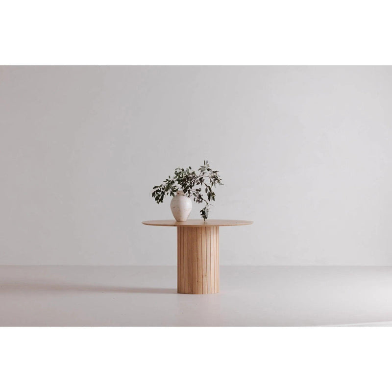 Povera Wood Round Dining Table Dining Tables LOOMLAN By Moe's Home