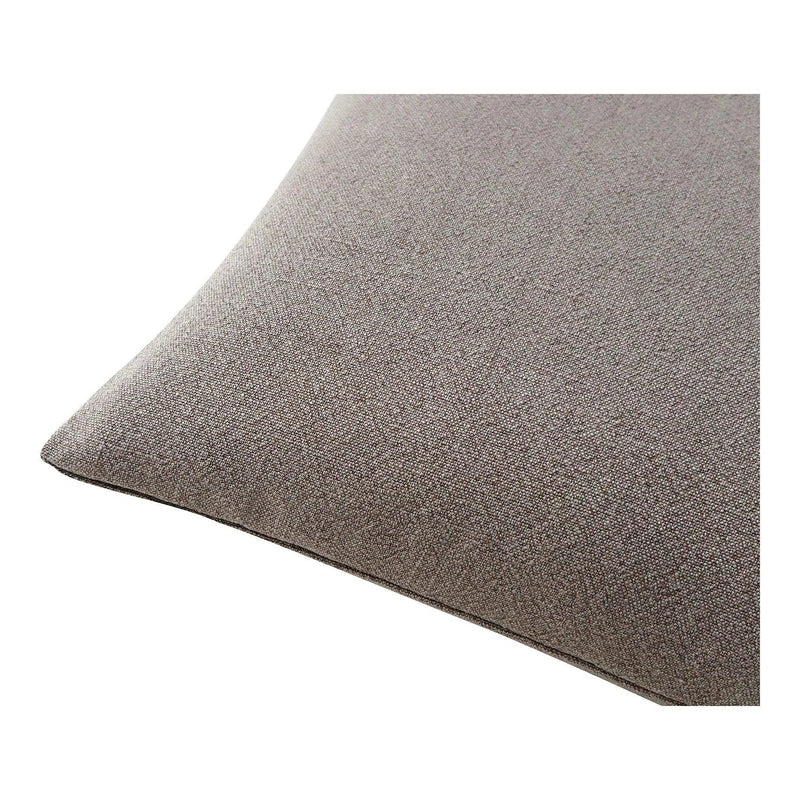 Prairie Rayon and Linen Greyish Brown Pillow Throw Pillows LOOMLAN By Moe's Home