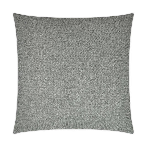 Prelude Pewter Solid Grey Large Throw Pillow With Insert Throw Pillows LOOMLAN By D.V. Kap