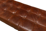 Prince Albert Bench Natural Leather Bedroom Benches LOOMLAN By Sarreid