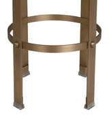 Prince Steel and Leather Counter Stool With Brass Finish Counter Stools LOOMLAN By Noir