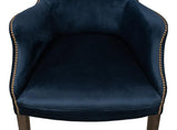 Princess Accent Chair Blue Velvet Accent Chairs LOOMLAN By Sarreid