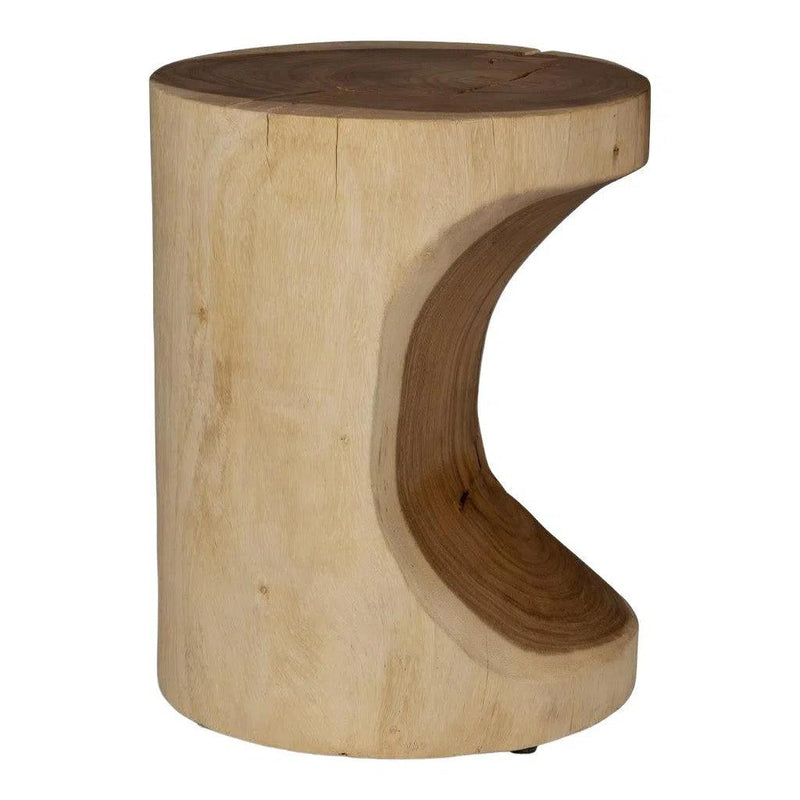 Prisana Natural Solid Chamcha Wooden Side Table