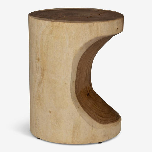 Prisana Natural Solid Chamcha Wooden Side Table Side Tables LOOMLAN By Urbia