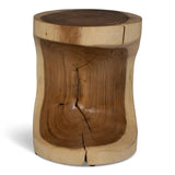 Prisana Natural Solid Chamcha Wooden Side Table Side Tables LOOMLAN By Urbia