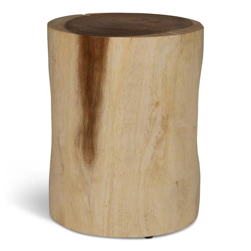 Prisana Natural Solid Chamcha Wooden Side Table Side Tables LOOMLAN By Urbia