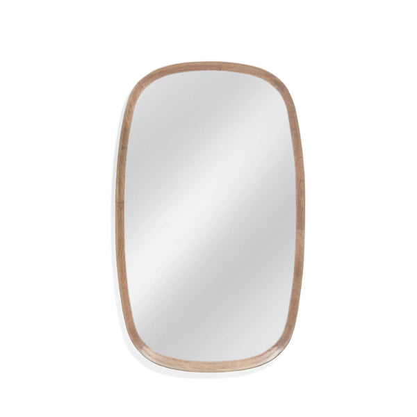 Priscott Wood Brown Vertical Wall Mirror Wall Mirrors LOOMLAN By Bassett Mirror