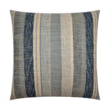 Prologue Indigo Global Stripes Blue Large Throw Pillow With Insert Throw Pillows LOOMLAN By D.V. Kap