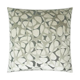 Prospect Abstract Silver Grey Large Throw Pillow With Insert Throw Pillows LOOMLAN By D.V. Kap