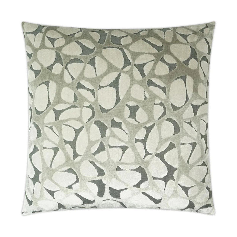 Prospect Abstract Silver Grey Large Throw Pillow With Insert Throw Pillows LOOMLAN By D.V. Kap