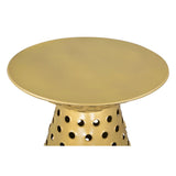 Proton Side Table Gold Side Tables LOOMLAN By Zuo Modern