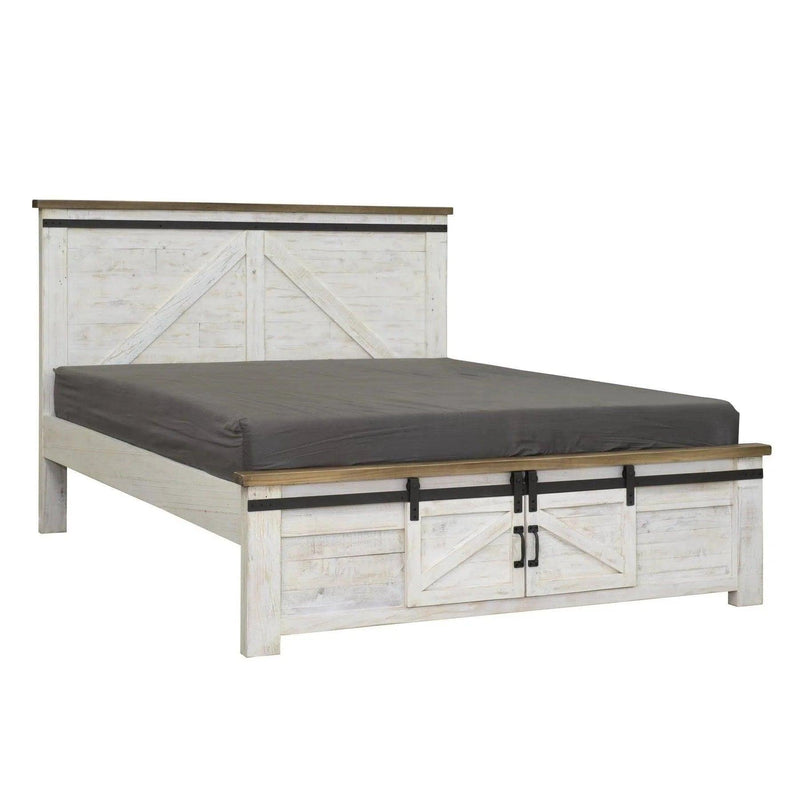 Provence White Wood Platform Bed With Storage Beds LOOMLAN By LH Imports