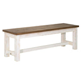 Provence Wood Brown Bench Dining Benches LOOMLAN By LH Imports