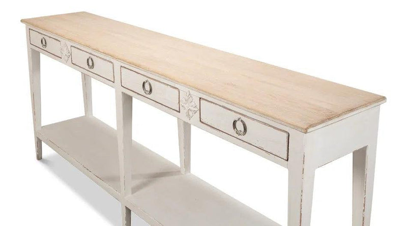 Provincial Hall Table White Side Tables LOOMLAN By Sarreid