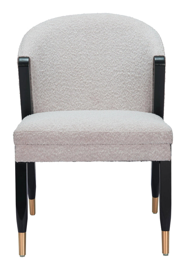 Pula Misty Gray Armless Dining Chair Dining Chairs LOOMLAN By Zuo Modern