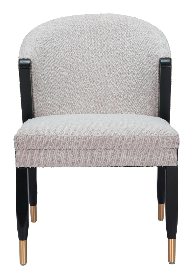 Pula Misty Gray Armless Dining Chair Dining Chairs LOOMLAN By Zuo Modern