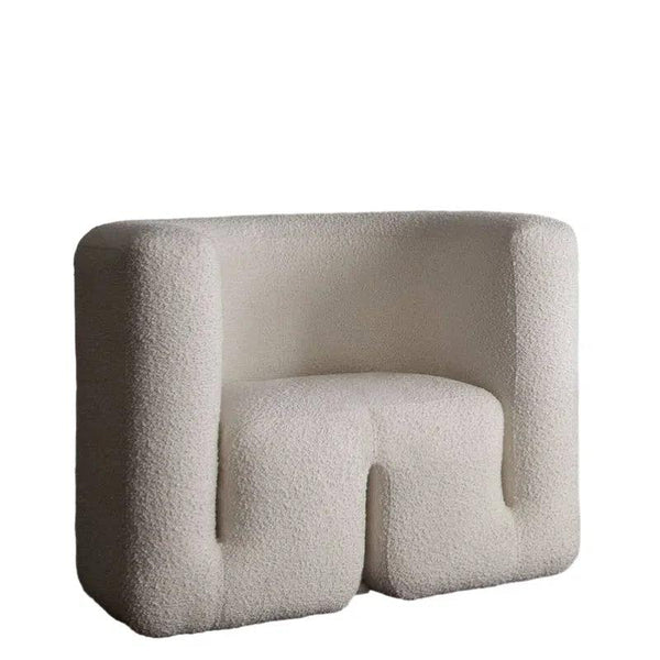 Pulse Accent Chair in Ivory Boucle Fabric Club Chairs LOOMLAN By Diamond Sofa