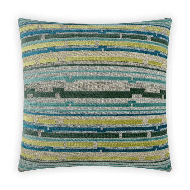 Punctuate Ocean Green Throw Pillow With Insert Throw Pillows LOOMLAN By D.V. Kap