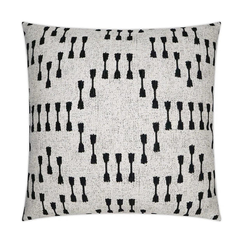 Purnima Onyx Global Ivory Black Large Throw Pillow With Insert Throw Pillows LOOMLAN By D.V. Kap